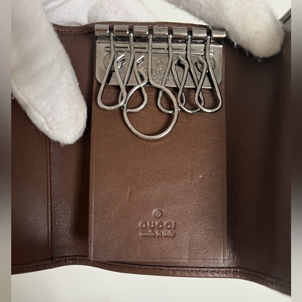 Gucci GG Monogram Six Key Case Italy Vintage - Picture 10 of 13